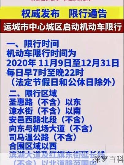 运城市尾号限行时间表 运城机动车尾号限行