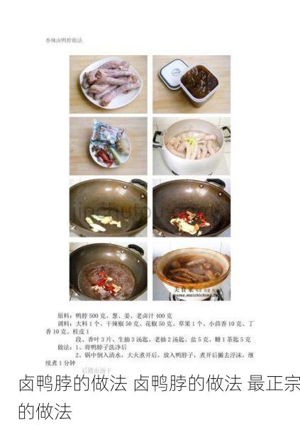 卤鸭脖的做法 卤鸭脖的做法 最正宗的做法