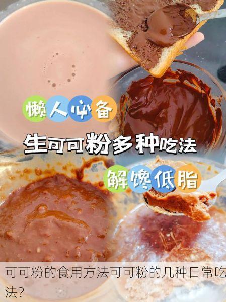 可可粉的食用方法可可粉的几种日常吃法?