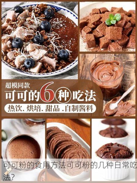 可可粉的食用方法可可粉的几种日常吃法?