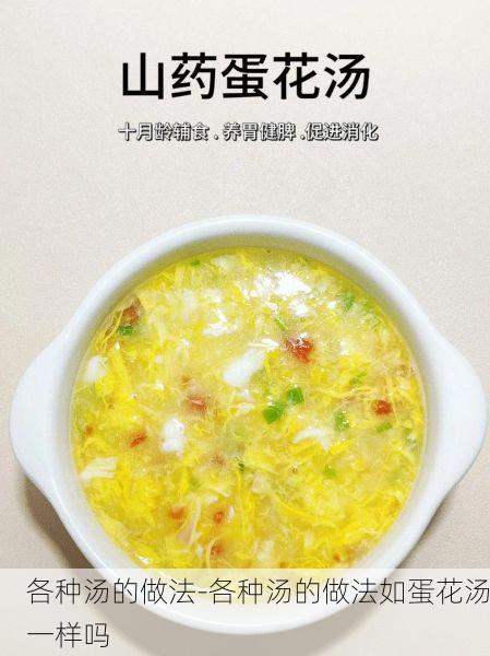 各种汤的做法-各种汤的做法如蛋花汤一样吗