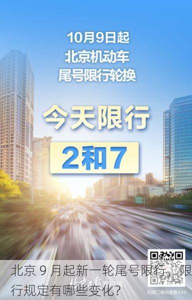 北京 9 月起新一轮尾号限行,限行规定有哪些变化?