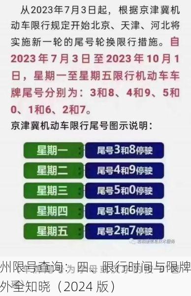 沧州限号查询:四、限行时间与限牌限外全知晓(2024 版)