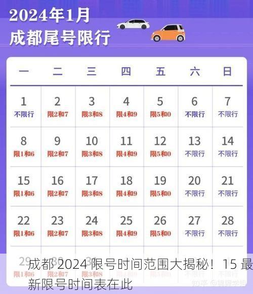 成都 2024 限号时间范围大揭秘!15 最新限号时间表在此